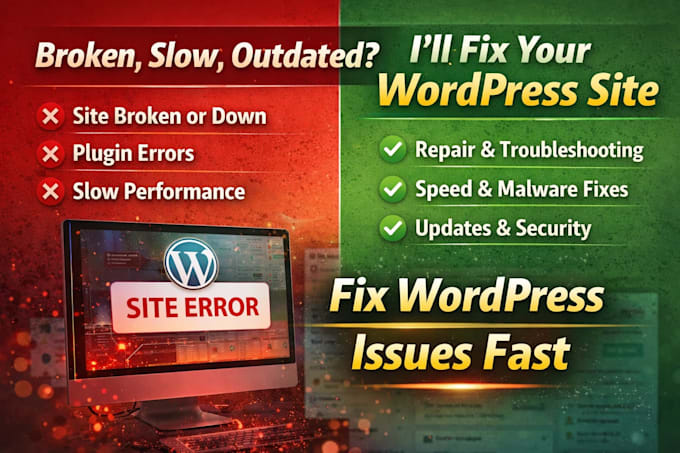 fix your slow, broken, or outdated wordpress website
