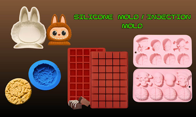 design silicone mold chocolate mold 3d mold for casting food grade plastic mold