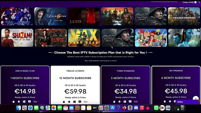 built professional iptv website in 7 days