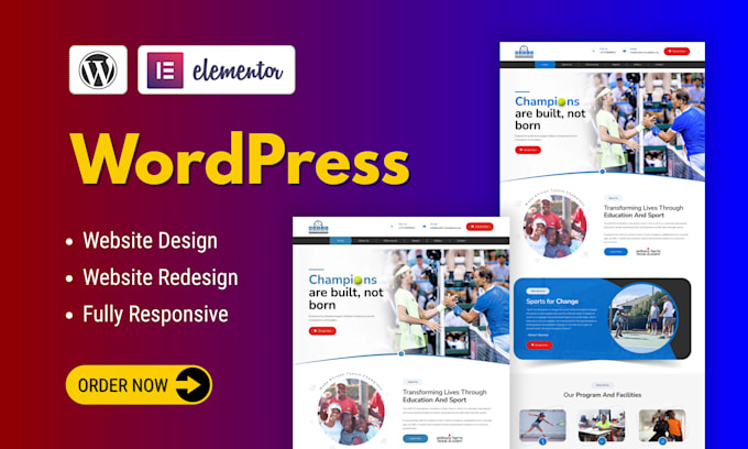 build a modern wordpress website or wordpress website design