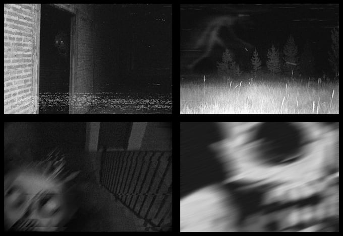 paint found footage style horror art