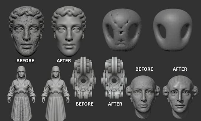 stl file repair, custom 3d model file modification, edit, fix stl file, fix mesh