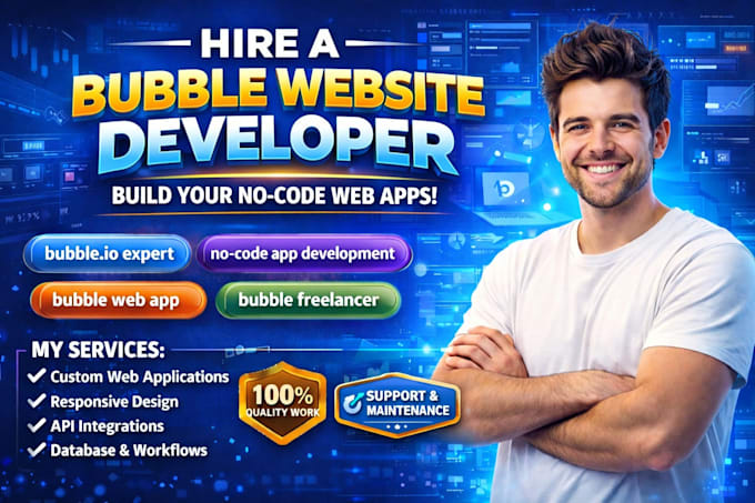 be your bubble developer for bubble websites, bubble mvp, saas