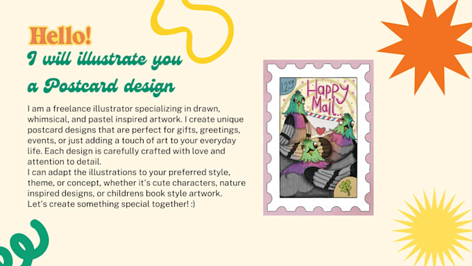 illustrate a postcard design