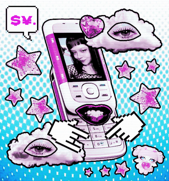 make an artistic digital collage portrait for you