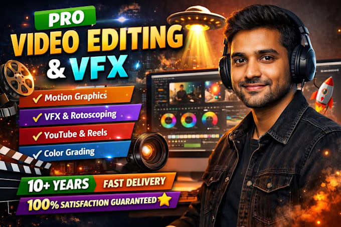 professional video editing, motion graphics, vfx, rotoscoping and 2d animation