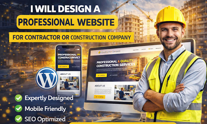 design a professional wordpress website for contractor or construction company