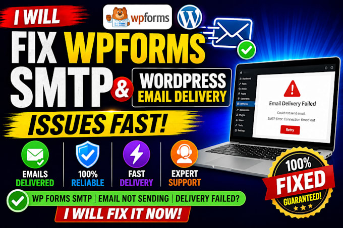fix wordpress email not sending, wpforms SMTP, spam and contact form issues