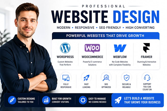 do build 3d webflow website framer landing page design wordpress woocommerce