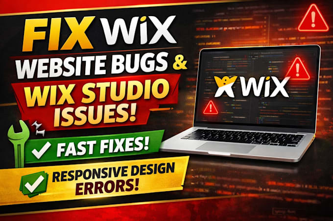 fix wix website bugs, wix studio issues fast, responsive design website errors