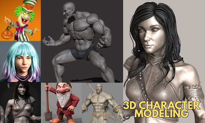 create a rigged, game ready 3d character model