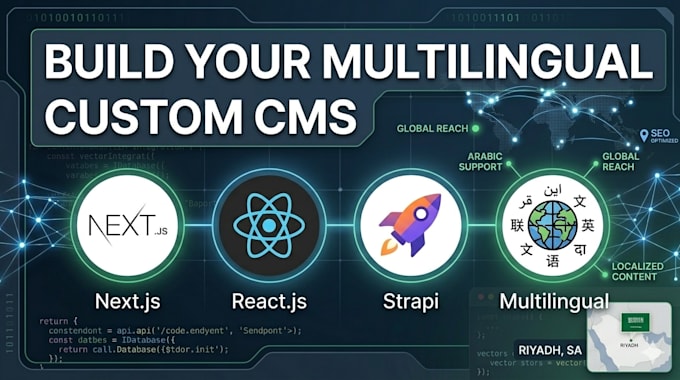 build a professional headless cms website in arabic