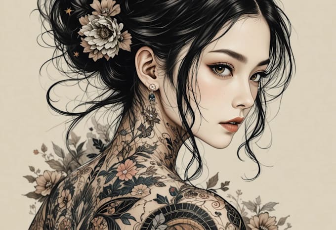 make a personalized japanese style tattoo design