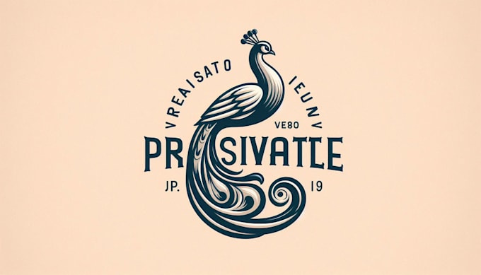 create vintage peacock simple mascot logo with express delivery