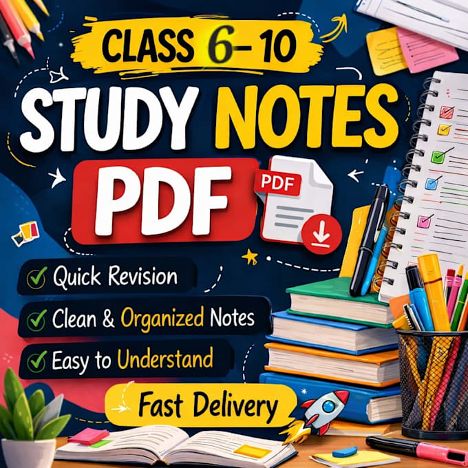 create clear and organized PDF notes for students