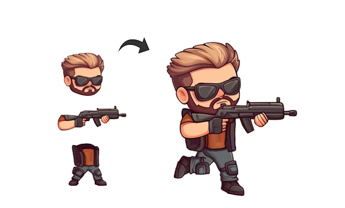 design and animate 2d game characters in godot