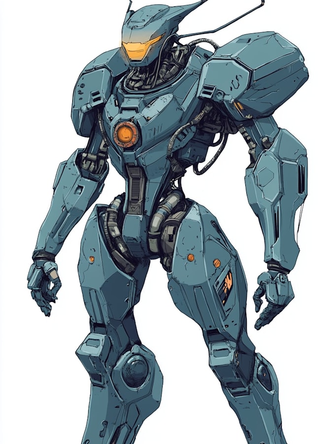 illustrate mecha vector art for you