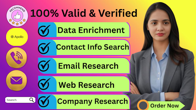do data enrichment, email research within 24 hours