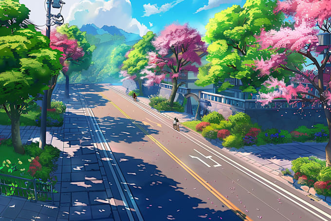 draw anime background style, visual novel bg, 2d art