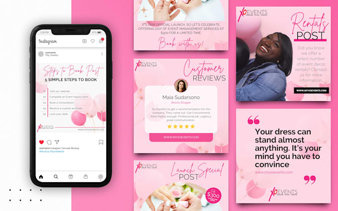 design high converting canva social media posts for instagram and facebook