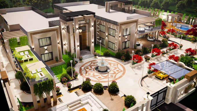 do modern 3d exterior design
