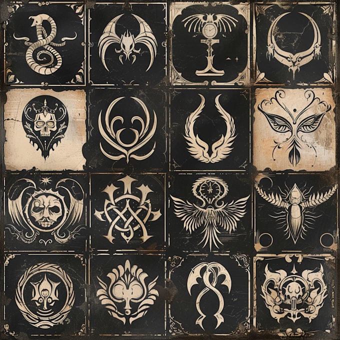 make dark art symbols