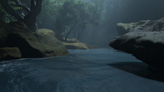 create a 3d scene using blender