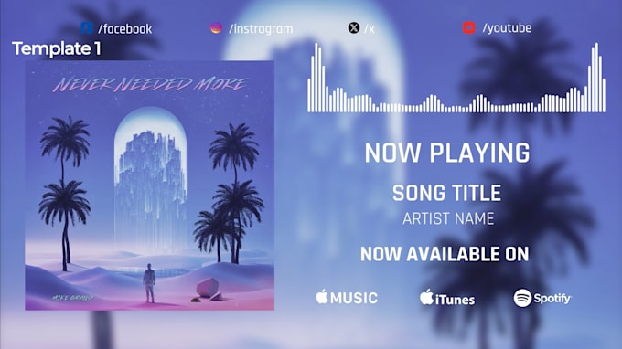 create music promo audio spectrum or music visualizer