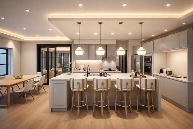 create 3d rendering interior design and architectural rendering