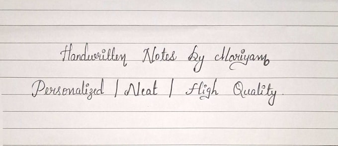 write neat handwritten notes