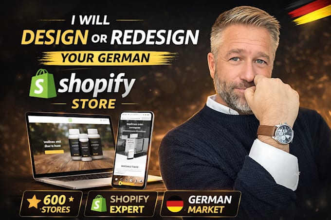design or redesign your german shopify store website