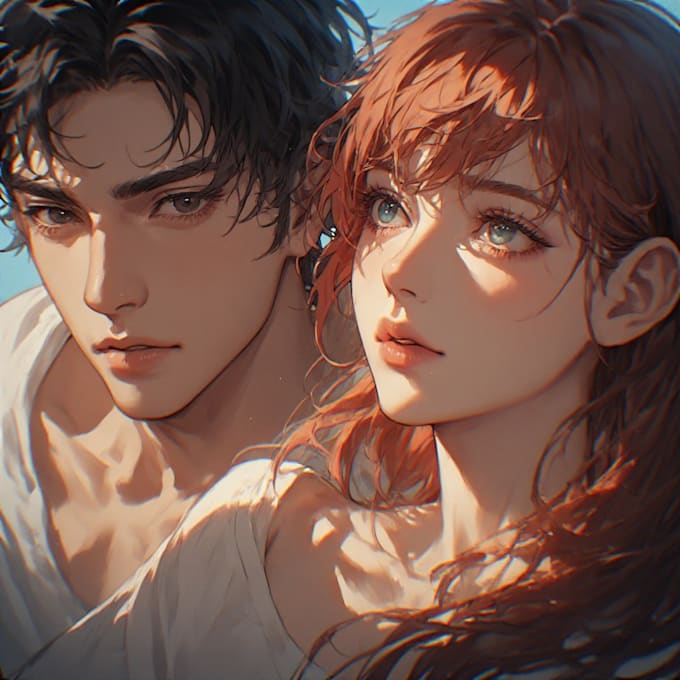 draw anime style couple drawing