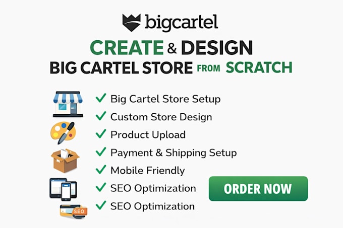create design your big cartel store from scratch
