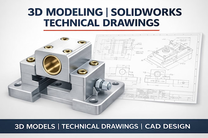 create 3d models and technical drawings in solidworks