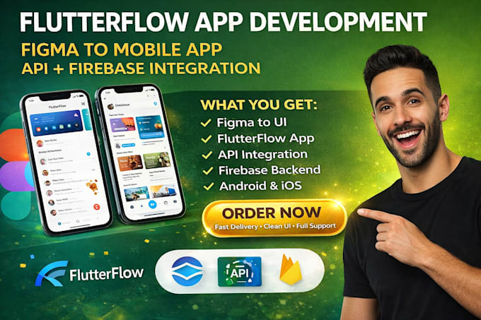 flutterflow mobile app development convert figma to ul API firebase integration