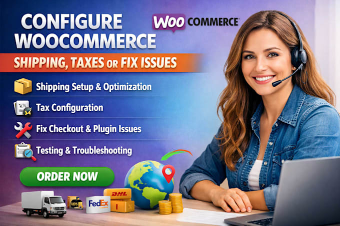 configure woocommerce shipping, taxes or fix issues