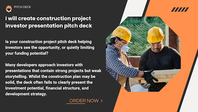 create construction project investor presentation pitch deck