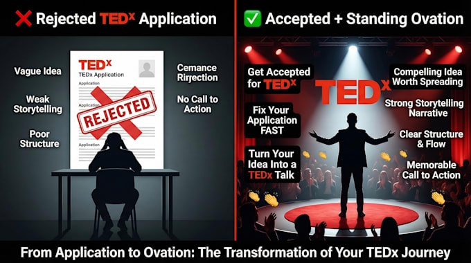 help you get accepted for tedx and craft a powerful talk that gets selected