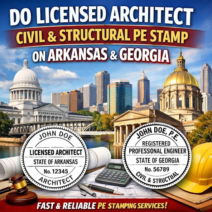 Do licensed architect civil and structural pe stamp on arkansas ...