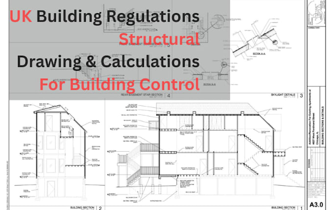 do UK building regulations drawing and structural calculations for approval