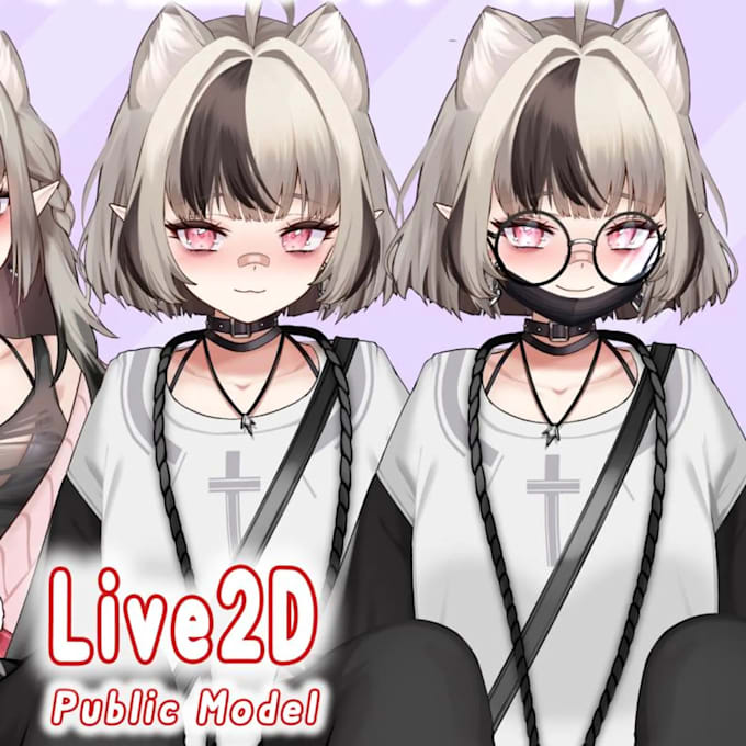 draw and rig live2d vtuber model, vtuber rigging ,anime vtuber model