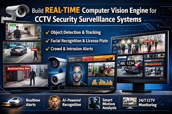 build real time computer vision engine for cctv security surveillance systems