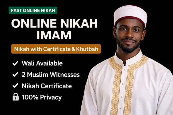 perform online islamic nikah as a qualified imam