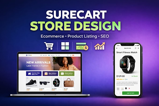 setup surecart ecommerce website seo optimization product listing product upload