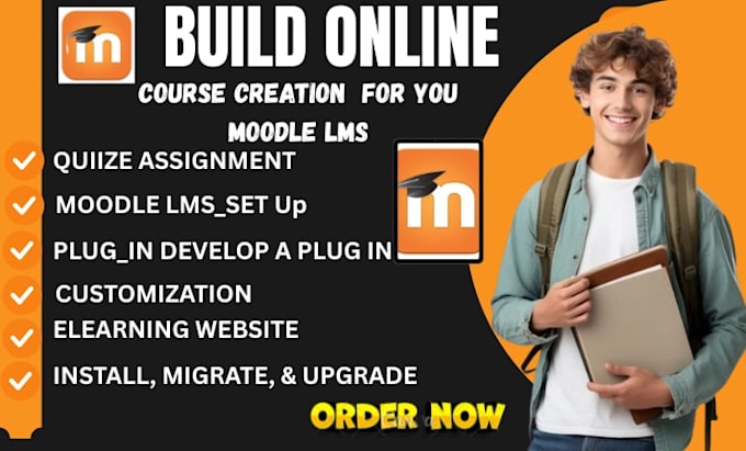 design, develop, install and customize your moodle lms elearning website