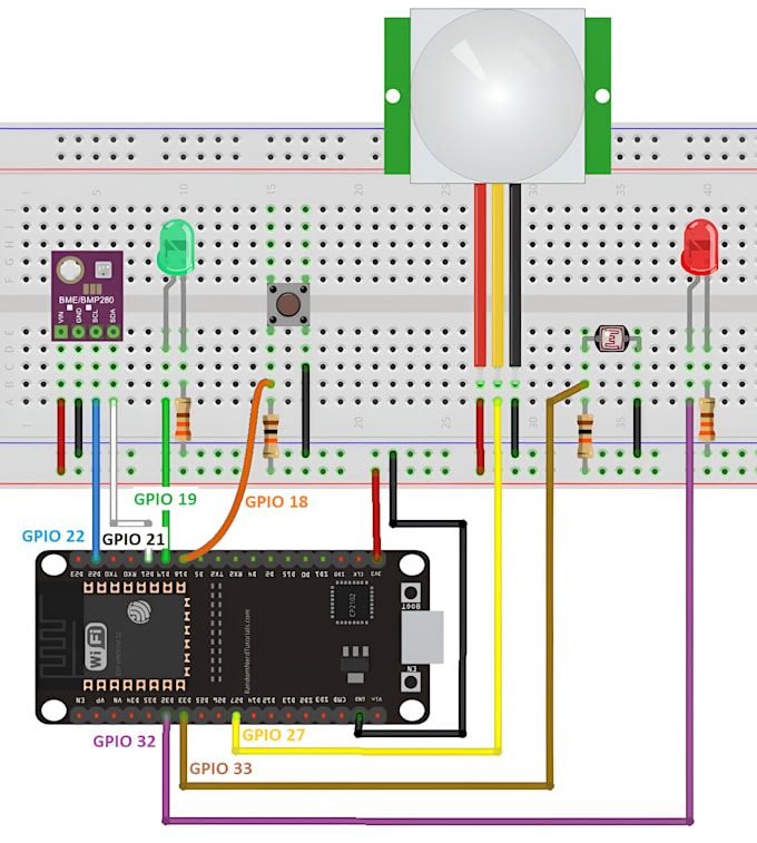 do pcb design, schematic and esp32 project using fritzing, tinkercad and easyeda