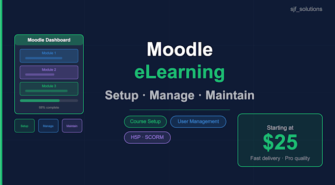 set up, manage and maintain your moodle elearning course