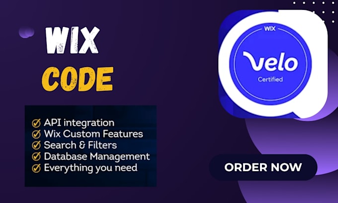 develop wix website using wix velo wix code and database