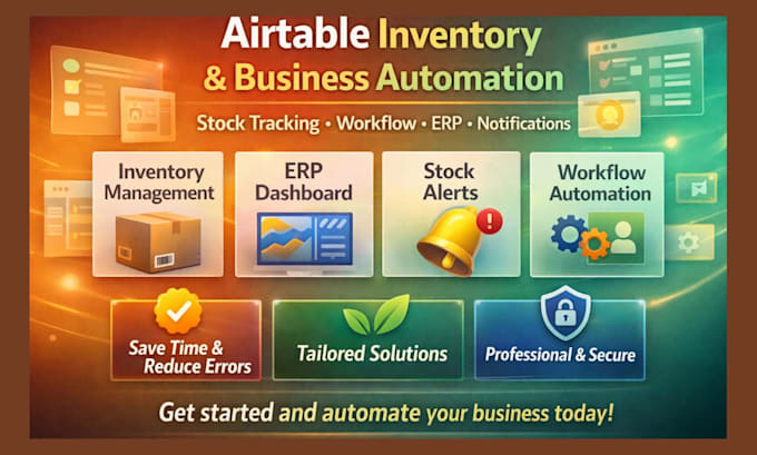 build airtable inventory management automation system for small business erp