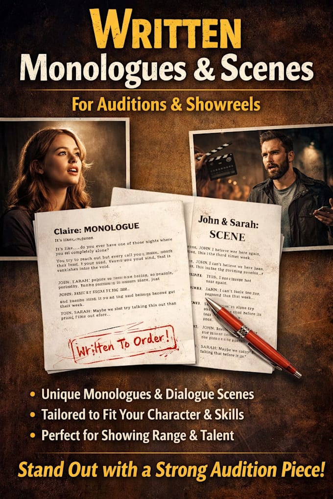 write tailored monologues and scenes